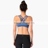 Triple Strap Cross Back Custom Logo Women Workout Bra Fitness Top thumbnail-3