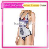 BSC087 Hot Open Young Girl Sexy One Piece Printing Triangle Bikini Swimwear thumbnail-1