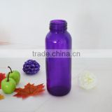 Purple healthful sports glass bottle with optional sleeve and lid from bengbu cattelan glassware factory