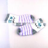Factory Wholesale Girl Stripe Purple Colorful Tight Socks Cotton,grey Color in the Bottom