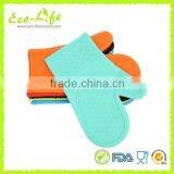 BPA Free Amazon Hot Selling Hand Protect Kitchen Silicone Oven Mitts BBQ Gloves thumbnail-3