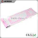 Flexible Colorful 104 Keys USB Silicon Rubber Computer Keyboard With Separable Cable--JK104C