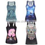 Fashion Modern Girl Tank Tops, Women Sublimation Singlets