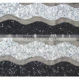 Latest Black and Silver Wave Sequin Pattern Textile Fabric, Sequin Fabric Textile for Home Textile thumbnail-2