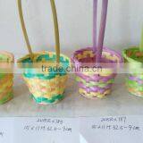 Easter/Spring Bamboo Basket With Varied Colors thumbnail-1