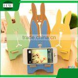 Wooden Cartoon Rabit Portable Desktop Cell Mobile Phone Bracket Stand Support Holder thumbnail-1