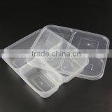 Black 3 Divided Microwavable Safe Storage Plastic Food Containers thumbnail-3