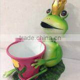 Garden Decoration Sitting Frog Metal Frog Garden Art Metal Garden Decoration Gerden Decor Stakes Metal Frog With Frlower Pot thumbnail-4