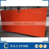 High Quality Dark Orange Artificial Quartz Slabs Countertop