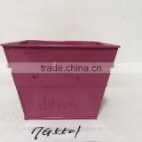 China New Design Western Style Long Rectangualer Galvanized Iron Ornamental Mini Flowerpot thumbnail-3