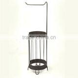 Round Rack, Standing Holder With One Hook, Bronze thumbnail-2