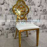 Factory Price High Back Stainless Steel Rose Gold Dining Chair thumbnail-2