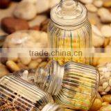 3pieces Decorative Glass Canister With Handdrawing thumbnail-1