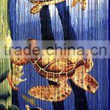High Quality Best Selling Bamboo Door Curtain With Hawaiian Turtles Scene in Viet Nam thumbnail-1