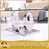Mirror Silver Coffee Table Set for Living Room Furniture