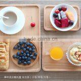 Logo Customized Solid Beech Square Wooden Serving Tray thumbnail-2