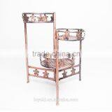 Garden Decor Iron Art Decorative 3 Tier Flower Pot Bronze Vintage Iron Flower Pot Stand thumbnail-5