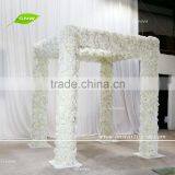 GNW FLWA1705001 White rose and hydrangea wedding flower arch for wedding backdrop