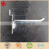 4-Inch Chromed Slatwall Metal Hooks With Stabilizer and Double Hook Clips, Black thumbnail-2