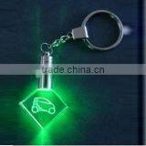 Blue LED Crystal Keychain