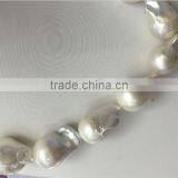White 17mm Baroque Freshwater Pearl Necklace Designs thumbnail-3