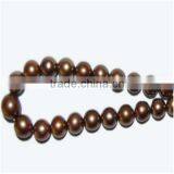 2016 Fashion 12-14mm Coffee Round Tahitian Pearl Strand thumbnail-1