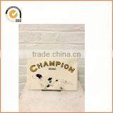 Screen Printed Canvas Zipper Pouch - Dog Feed Sack - Made in Brooklyn, NY thumbnail-1