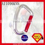25KN D Type Straight Gate Aluminum Carabiner For Mountain Climbing thumbnail-1