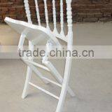 White Banquet Wedding Folding Napoleon Chair thumbnail-3