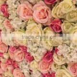 Popular Personized Size Fashion Rose Artificial Flower Wall for Indoor Decoration thumbnail-2