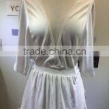 Lady Sweater Fashion Design Garment Cardigan With Silk thumbnail-1