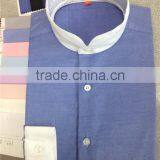 Mens Fashion Banded Collar Microfiber Shirts for Man Dress Casual Shirts thumbnail-1