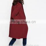 Latest Design Ladies Double Breasted Long Coat Wholesale thumbnail-3