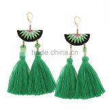 Bohemian Ethnic Jewelry Embroidery Tassel Dangle Earrings thumbnail-4