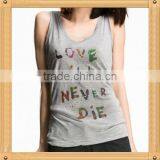 100% Cotton Custom Tank Top Women Printing Cheap Wholesale Manufacture China thumbnail-1
