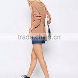 Plus Size Design Of Hand Knitting Causal Loose Sweater In Slouchy Fit With V Front V Back And Tie Detail thumbnail-5