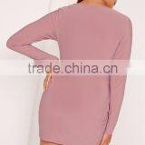 Plus Size Silky Wrap Midi Dress Purple Lust Worthy Slim V-neck Women Dress thumbnail-4