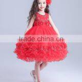 2017 Latest Dress Designs in Pakistan Made in China Dance Frock Red Rhinestone Dresses thumbnail-6