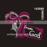 Hot Pink Bowknot Fashion Hot-fix Stone Pattern thumbnail-1