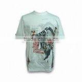 Men's Casual Cotton Jersey Crew Neck Short Sleeve Knit T-shirt With Print and Embroidery thumbnail-1