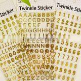 Custom Gold Stamp Sticker Cheap Alphabet Shape Sticker DIY Creative Sticker thumbnail-3