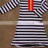 Cotton Long Shirts For Mom Plus Size Stripe Big Size For Lady Spring Blouse For Women White/Black Stripe Summer Long Top thumbnail-5