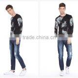 Men's Black Long Sleeve 100% Cotton Printing Streetwear T-shirt Manufacturer thumbnail-2