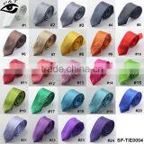 24 Colors Wholesale 100% Polyster Skinny Ties for Men Skinny Men Neck Tie Custom Neckties Fabric Bow Ties thumbnail-1