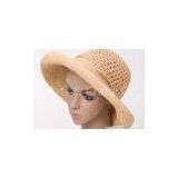 12cm Brim Hollow Out Raffia Sun Hats With Natural Color For Leisure thumbnail-1