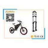 19 Inch Full Suspension Electric Mountain Bike 5000w With Carbon Steel Frame Material