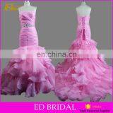 ED Bridal Sweetheart Neckline Pleated Organza 2017 Fat Women Mermaid Prom Dress 2017 thumbnail-1