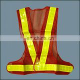 hi vis red safety reflective vest/hi visibility safety traffic vest/hi vis safety vest with mesh fabric