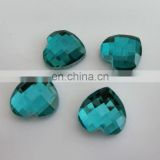 Factory Direct Sale Heart Faceted Flat Back glass gemstone