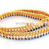 Indian Women's Wear Gold Plated Anklet-Bollywood Style Gold Plated Kundan Anklet Indian Traditional Kundan Anklet